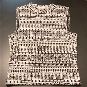 Mock neck sleeveless top